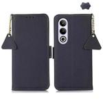For OnePlus CE4 5G Global Side-Magnetic TJ Genuine Leather RFID Phone Case(Blue)