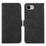 For iPhone 16e ABEEL Frosted Magnetic RFID Leather Phone Case(Black)