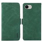 For iPhone 16e ABEEL Frosted Magnetic RFID Leather Phone Case(Green)