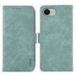 For iPhone 16e ABEEL Frosted Magnetic RFID Leather Phone Case(Cyan)