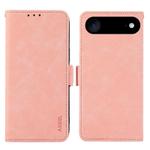 For iPhone 17 Air ABEEL Frosted Magnetic RFID Leather Phone Case(Pink)