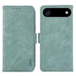 For iPhone 17 Air ABEEL Frosted Magnetic RFID Leather Phone Case(Cyan)