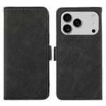 For iPhone 17 Pro Max ABEEL Frosted Magnetic RFID Leather Phone Case(Black)