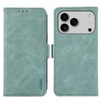 For iPhone 17 Pro Max ABEEL Frosted Magnetic RFID Leather Phone Case(Cyan)
