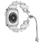 For Apple Watch 38mm Resin Retractable Chain Watch Band(Transparent)