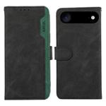 For iPhone 17 Air ABEEL Color Block Magnetic RFID Leather Phone Case(Black-Green)