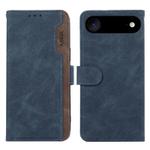 For iPhone 17 Air ABEEL Color Block Magnetic RFID Leather Phone Case(Blue-Brown)