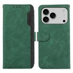 For iPhone 17 Pro Max ABEEL Color Block Magnetic RFID Leather Phone Case(Green-Black)