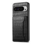 For Google Pixel 10 Pro XL Crocodile Texture Card Bag Design Full Coverage Phone Case(Black)