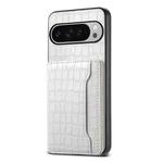For Google Pixel 10 Pro XL Crocodile Texture Card Bag Design Full Coverage Phone Case(White)