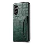 For Samsung Galaxy A05s Crocodile Texture Card Bag Design Full Coverage Phone Case(Green)