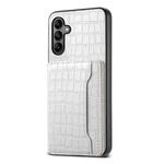For Samsung Galaxy A05s Crocodile Texture Card Bag Design Full Coverage Phone Case(White)