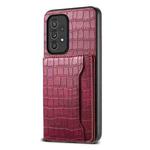 For Samsung Galaxy A33 5G Crocodile Texture Card Bag Design Full Coverage Phone Case(Red)