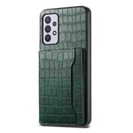 For Samsung Galaxy A32 5G Crocodile Texture Card Bag Design Full Coverage Phone Case(Green)