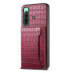 For Sony Xperia 10 IV Crocodile Texture Card Bag Design Full Coverage Phone Case(Red)