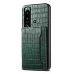 For Sony Xperia 5 III Crocodile Texture Card Bag Design Full Coverage Phone Case(Green)