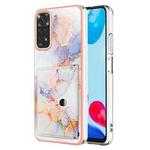 For Xiaomi Redmi Note 11s / Note 11 4G Global Marble Pattern IMD Card Slot Phone Case(Galaxy Marble White)