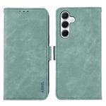 For Samsung Galaxy A13 5G / A04s ABEEL Frosted Magnetic RFID Leather Phone Case(Cyan)