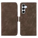 For Samsung Galaxy A05s 4G ABEEL Frosted Magnetic RFID Leather Phone Case(Brown)