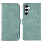 For Samsung Galaxy A15 5G ABEEL Frosted Magnetic RFID Leather Phone Case(Cyan)