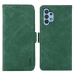 For Samsung Galaxy A32 4G ABEEL Frosted Magnetic RFID Leather Phone Case(Green)