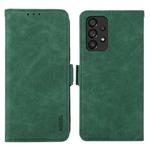 For Samsung Galaxy A33 5G ABEEL Frosted Magnetic RFID Leather Phone Case(Green)