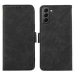 For Samsung Galaxy S21+ 5G ABEEL Frosted Magnetic RFID Leather Phone Case(Black)