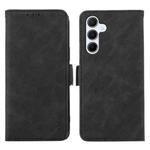For Samsung Galaxy S24 5G ABEEL Frosted Magnetic RFID Leather Phone Case(Black)