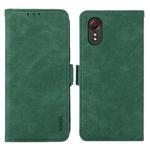 For Samsung Galaxy Xcover 7 ABEEL Frosted Magnetic RFID Leather Phone Case(Green)