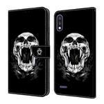 For LG K22/K22 + Crystal Painted Leather Phone case(Skull)
