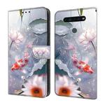 For LG K41S/K51S Crystal Painted Leather Phone case(Koi)