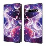 For LG V60 ThinQ 5G Crystal Painted Leather Phone case(Unicorn)