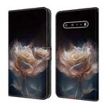 For LG V60 ThinQ 5G Crystal Painted Leather Phone case(Peony)