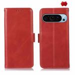 For Google Pixel 9 Crazy Horse Top Layer Cowhide Leather Phone Case(Red)