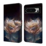 For Google Pixel 6a Crystal Painted Leather Phone case(Peony)