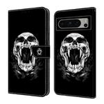 For Google Pixel 7 5G Crystal Painted Leather Phone case(Skull)