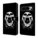 For Google Pixel 9 Pro Crystal Painted Leather Phone case(Skull)