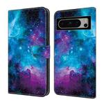 For Google Pixel 9 Pro Crystal Painted Leather Phone case(Starry Sky)