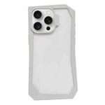 For iPhone 15 Pro Creative Irregular Frame Shockproof Phone Case(White)