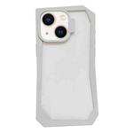 For iPhone 14 Creative Irregular Frame Shockproof Phone Case(White)