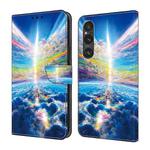 For Sony Xperia 1 IV Crystal Painted Leather Phone case(Colorful Sky)
