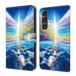 For Sony Xperia 1 V Crystal Painted Leather Phone case(Colorful Sky)