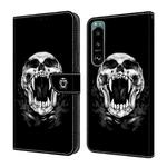 For Sony Xperia 5 III Crystal Painted Leather Phone case(Skull)