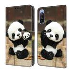 For Sony Xperia 10 III Crystal Painted Leather Phone case(Panda)