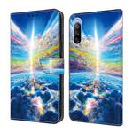 For Sony Xperia 10 IV Crystal Painted Leather Phone case(Colorful Sky)