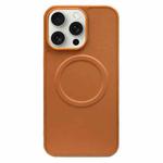 For iPhone 15 Pro Max 2 in 1 MagSafe Magnetic Silicone Leather Phone Case(Brown)