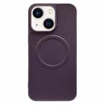 For iPhone 14 Plus 2 in 1 MagSafe Magnetic Silicone Leather Phone Case(Purple)