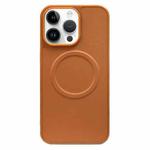 For iPhone 13 Pro Max 2 in 1 MagSafe Magnetic Silicone Leather Phone Case(Brown)