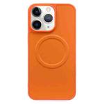 For iPhone 11 Pro 2 in 1 MagSafe Magnetic Silicone Leather Phone Case(Orange)