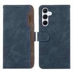 For Samsung Galaxy A05s 4G ABEEL Color Block Magnetic RFID Leather Phone Case(Blue-Brown)